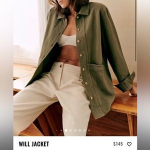 NWOT Sezane Will Jacket Khaki